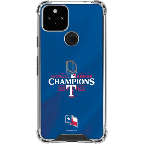 2023 World Series Champions Texas Rangers Google Pixel 5 Clear Case